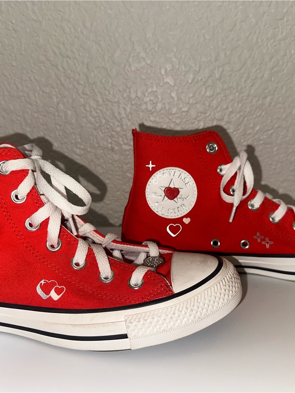Red Hightop Converse - Picture 2 of 6